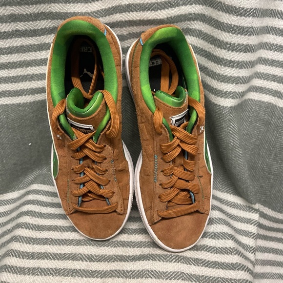 Puma MINECRAFT x Suede “Grass Block” Edition Shoes Size 4.5C - Picture 4 of 6